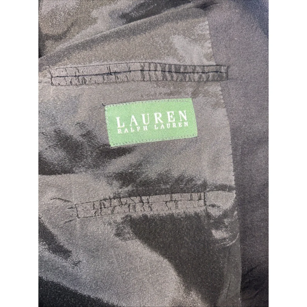 Lauren Ralph Lauren 42 L Black Two Button Jacket Vented